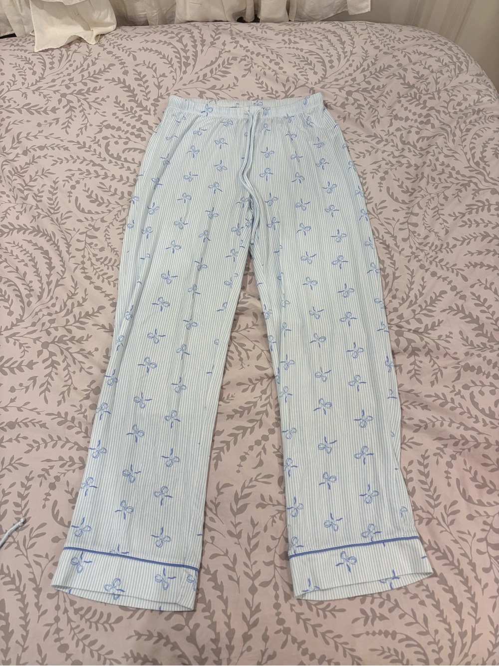 Light Blue Bow Pajama Set - Picture 4 of 4